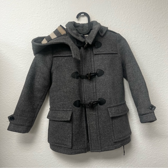 Burberry Wool Duffle Peacoat with Toggle Closure - Picture 2 of 7